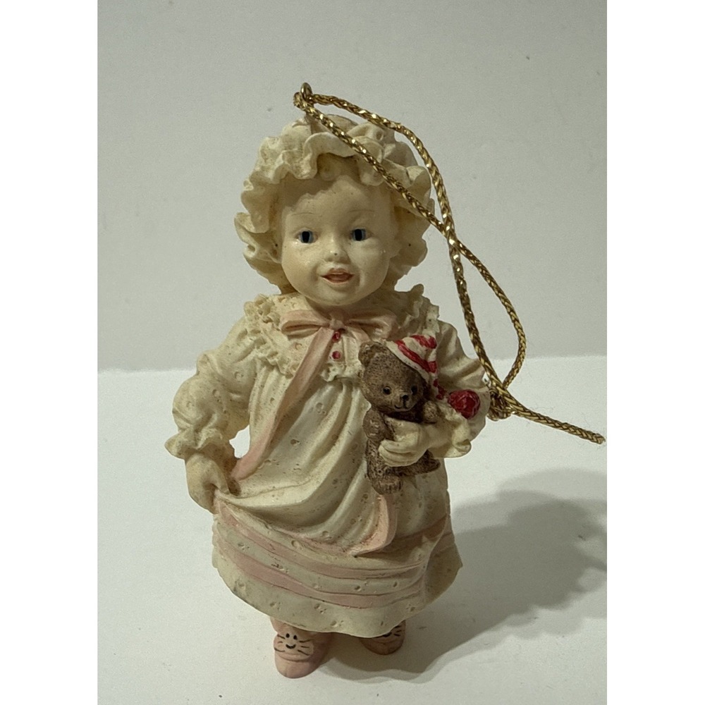 Vtg 1993 Ashton Drake‎ Doll Maker Yolanda Bello SARAH Christmas 3" Ornament